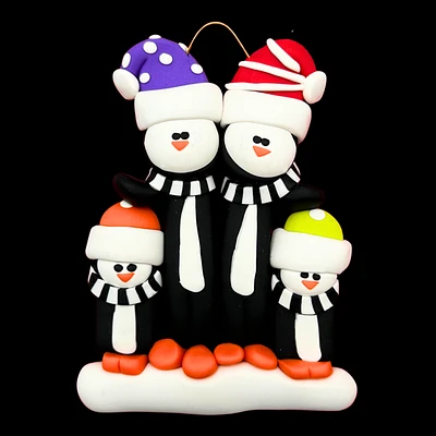 Penguin Family of Ornament