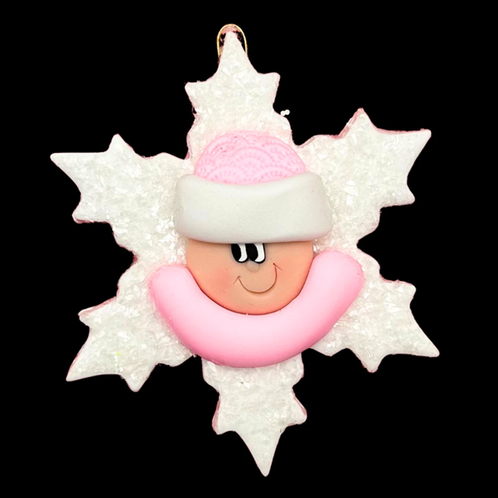 Snowflake Baby Pink Ornament