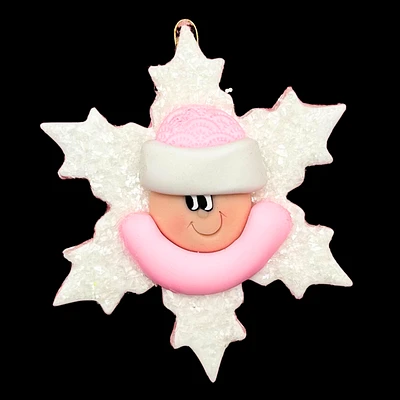 Snowflake Baby Pink Ornament