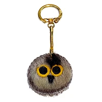 Owl Sealskin Keychain - Natural