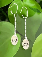 Silver Polar Bear Earrings