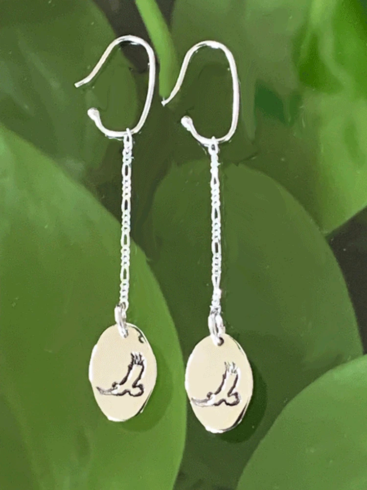 Silver Eagle Earrings