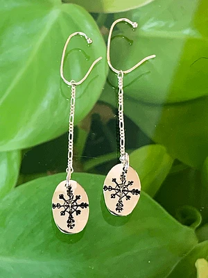 Silver Snowflake Earrings