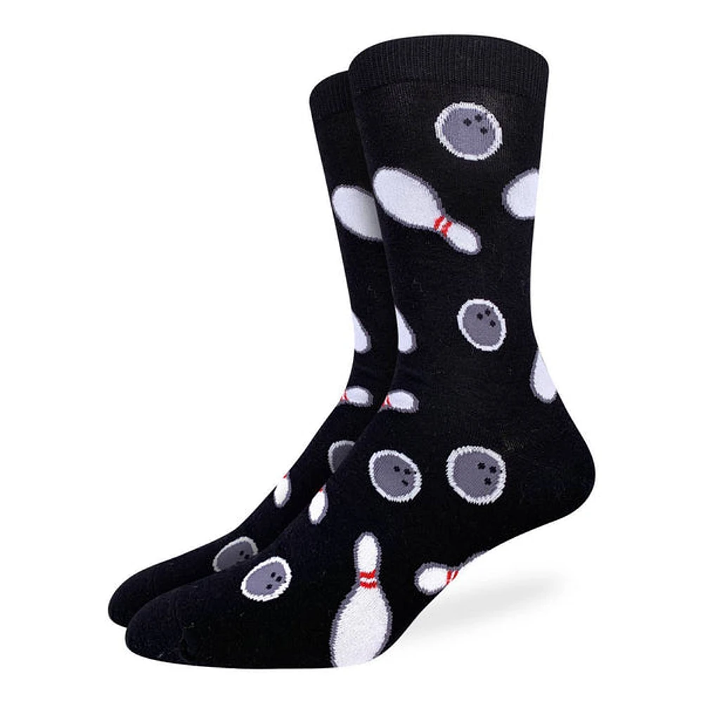 Men's Bowling Black Crew Socks