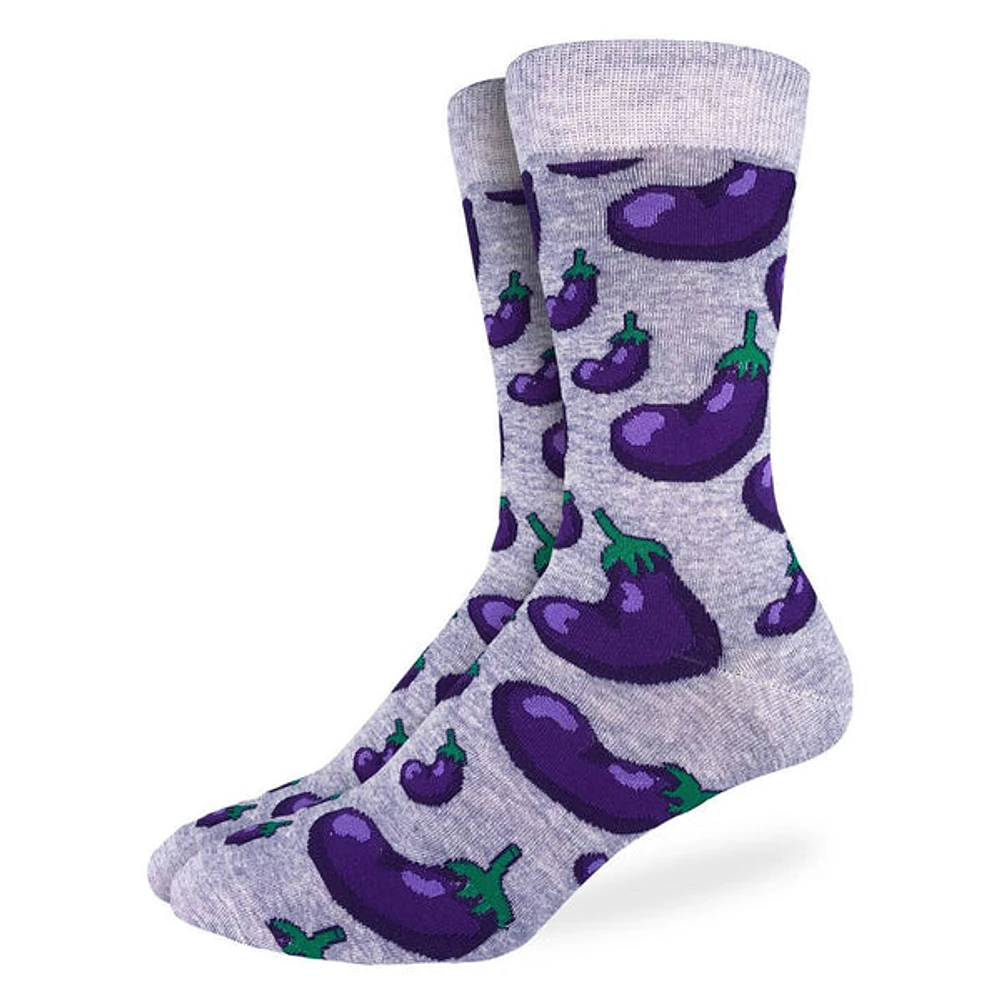 Men's Eggplant Crew Socks