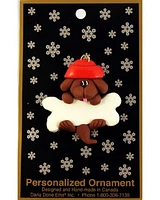 Brown Dog & Bone Ornament