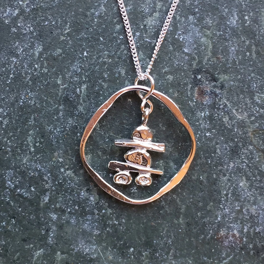 Encircled Inukshuk Necklace