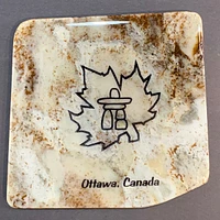 Ottawa Canada Maple Leaf Inukshuk Coaster