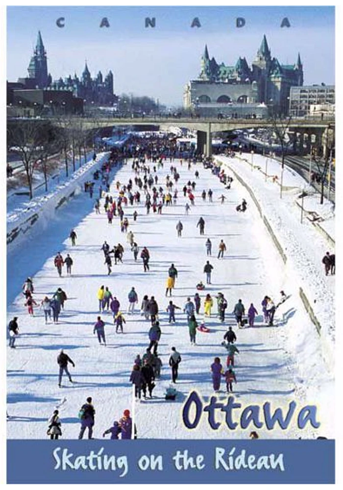 Skating on the Rideau Canal - Postcard