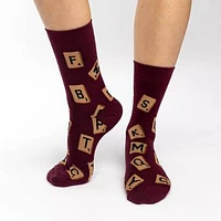 Women's Word Game Crew Socks