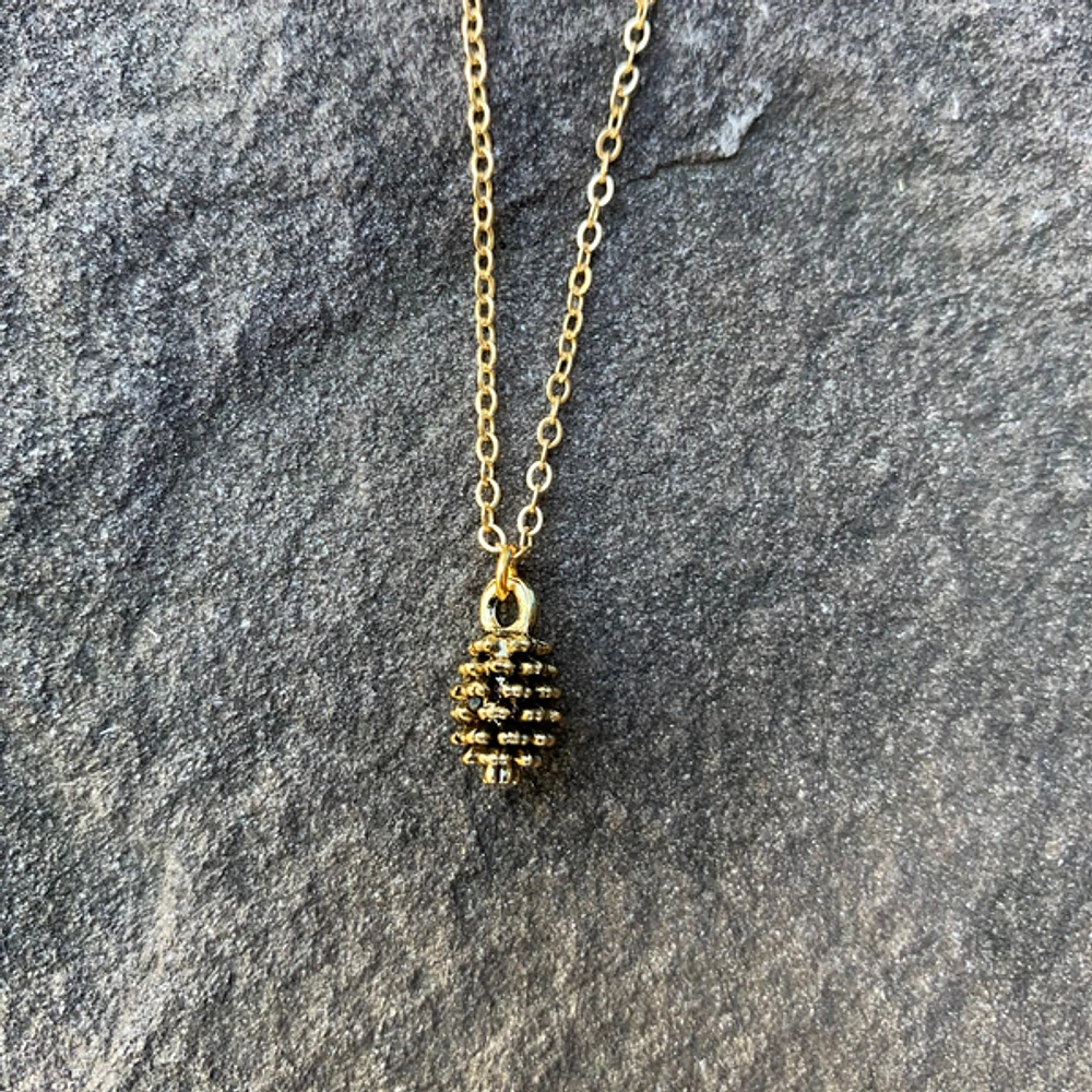 Tiny Pine Cone Pendant