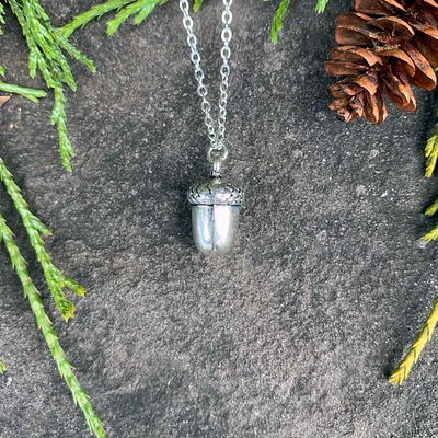 Silver Acorn Pendant