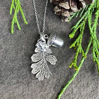 Silver Oak Leaf & Acorn Pendant