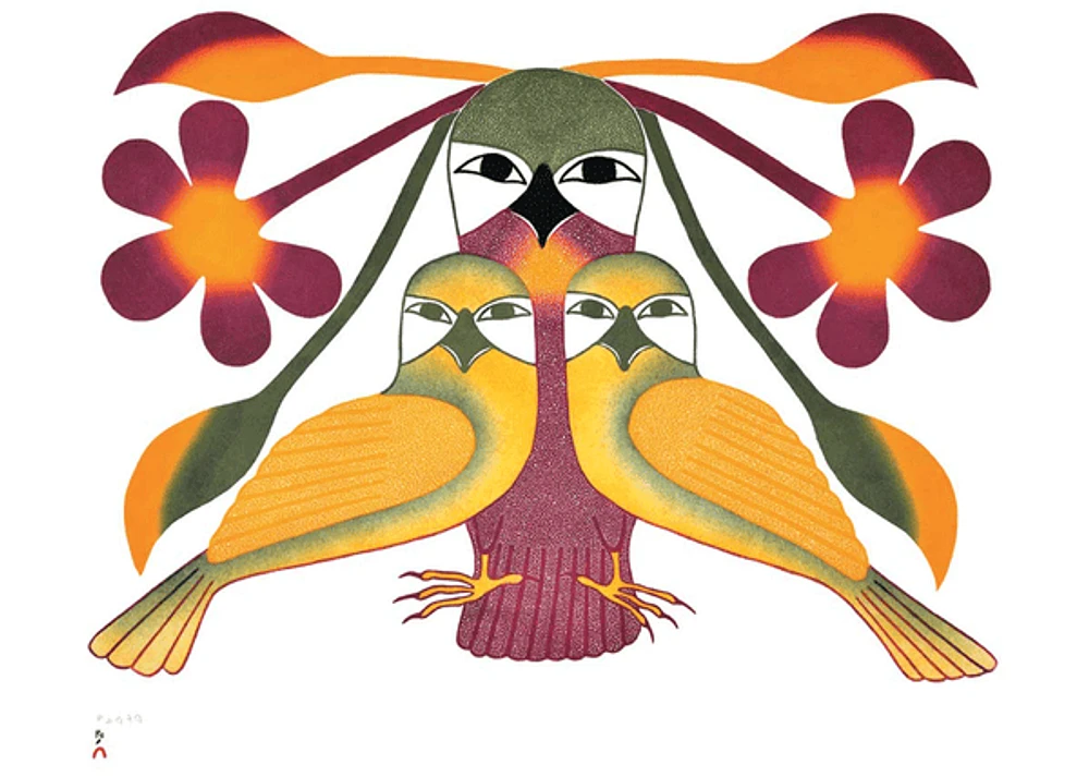 "Resplendent Owls" - Kenojuak Ashevak