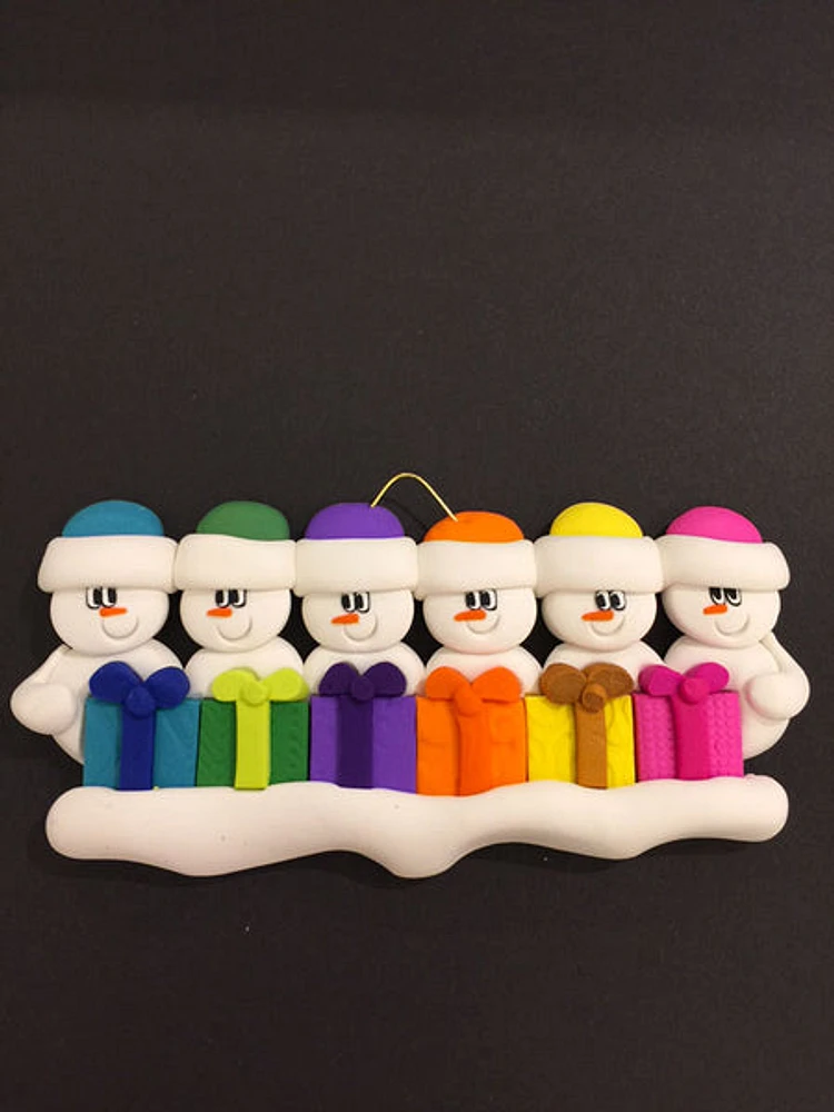 Present Family of 6 Ornament