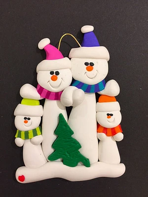 Tree Family of 4 Ornament