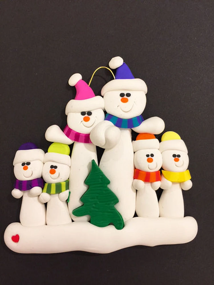 Tree Family of 6 Ornament