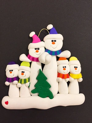 Tree Family of 6 Ornament