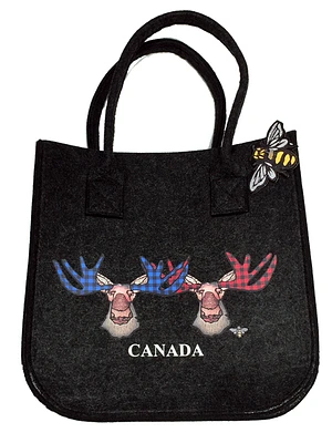 Small Funky Moose Tote Bag