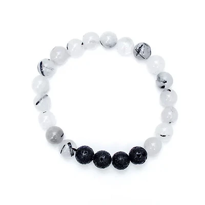 Balance Bracelet - Tourmalinated Quartz 8mm