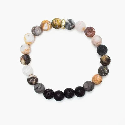 Prevail Bracelet - Bamboo Agate 8mm