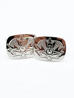 First Nations Silver Maple Leaf Cufflinks