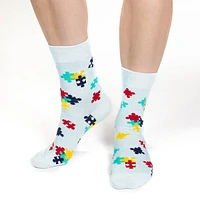 Women's Puzzle Pieces Crew Socks