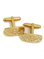 First Nations Maple Leaf Cufflinks - Gold