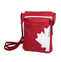 Red Canadian Deerskin Shoulder Bag