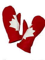 Red Canadian Deerskin Mitts