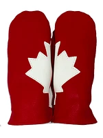 Red Canadian Deerskin Mitts