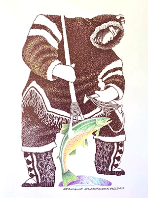 "Spring Fishing" Inuit Art Card