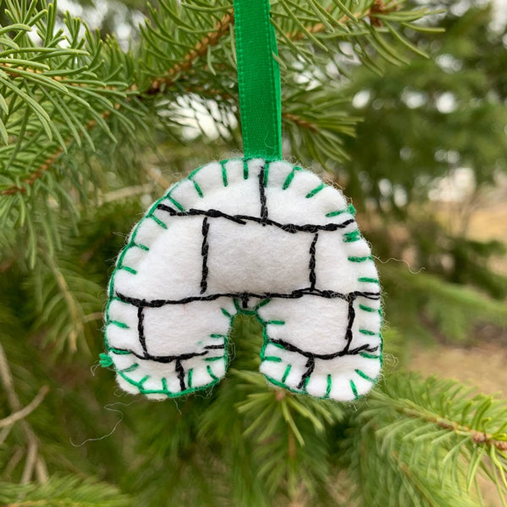 Inuit Igloo Felt Ornament