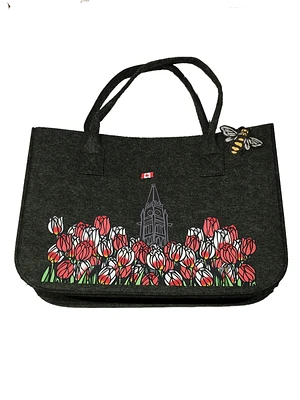 Large Canada Tulip Tote Bag