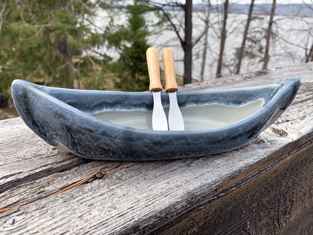 Canoe Dip Pot - River Rock