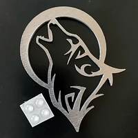 Howling Wolf Pewter Ornament & Coaster