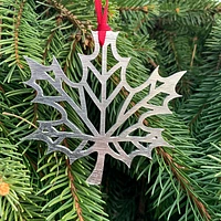 Maple Leaf Pewter Ornament & Coaster