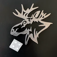 Moose Pewter Ornament & Coaster