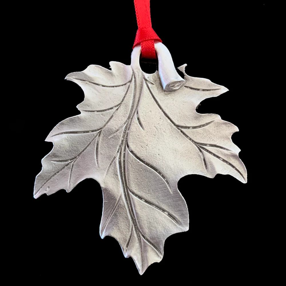 Maple Leaf Pewter Ornament