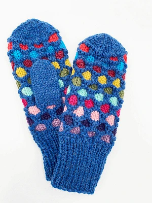 Hand Knit Bubble Mittens