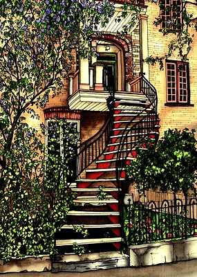 Montreal Staircases - Print #95 (Magnet)