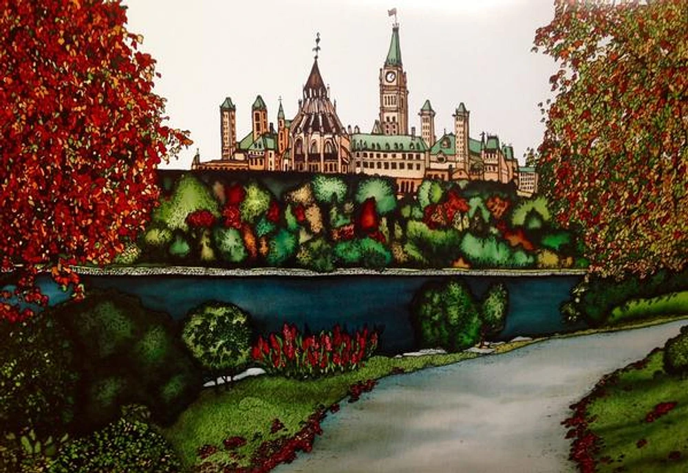 Canadian Parliament Hill Print Magnet