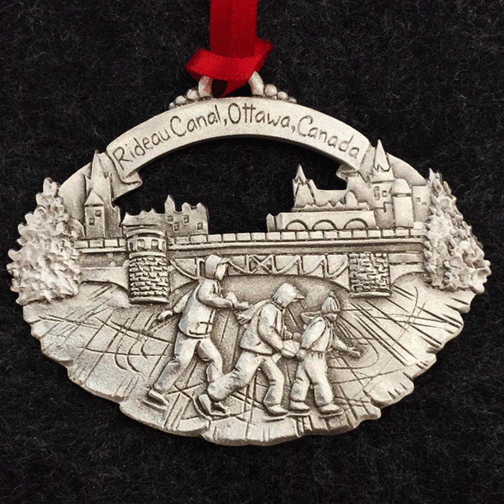 Rideau Canal Skateway Pewter Ornament