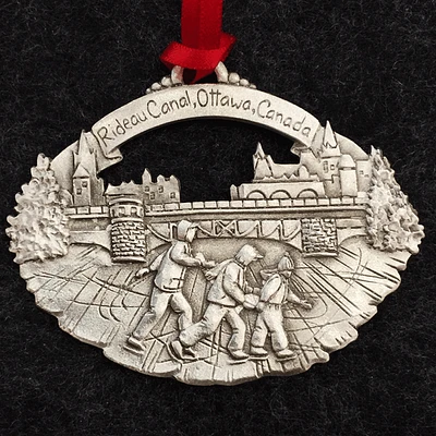 Rideau Canal Skateway Pewter Ornament