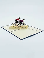 Cyclist 3D Pop-Up Art Card