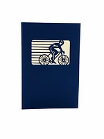 Cyclist 3D Pop-Up Art Card