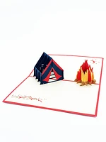 Camping 3D Pop-Up Art Card