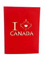 I Love Canada 3D Pop-Up Art Card