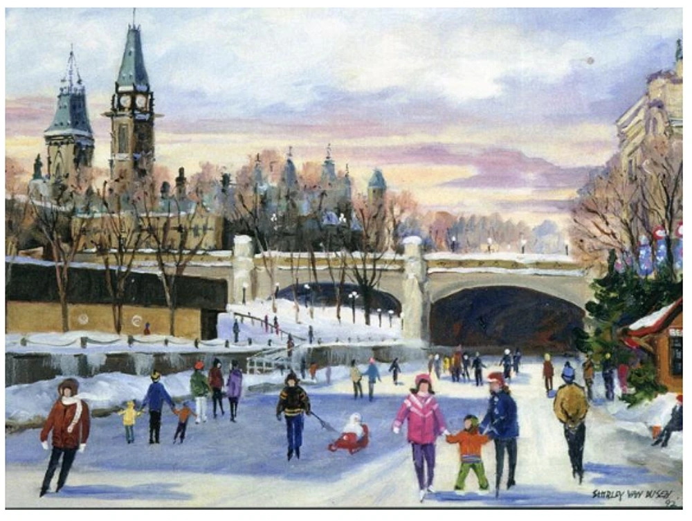 Skaters on the Rideau Canal - Shirley Van Dusen