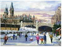 Skaters on the Rideau Canal - Shirley Van Dusen